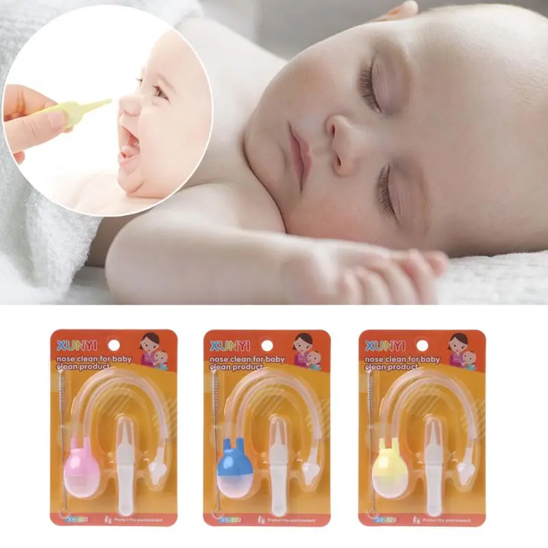 

3pcs Baby Care Set Newborn Safety Nose Cleaner Kids Vacuum Suction Nasal Aspirator Set Infants Flu Protections Accessories