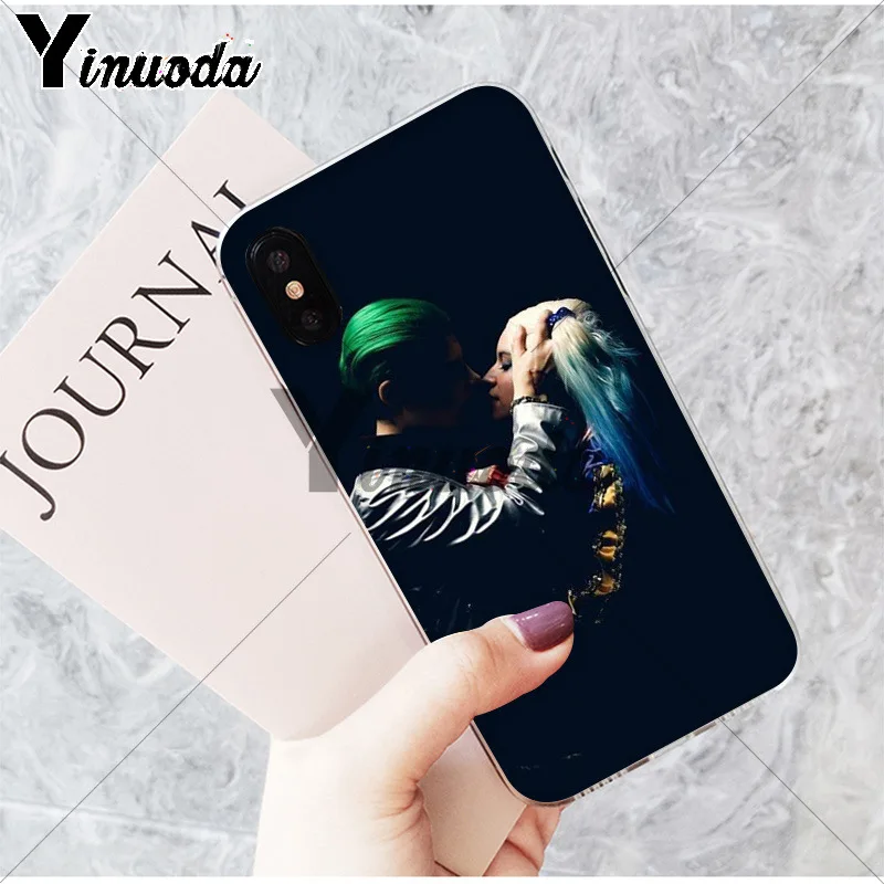 Yinuoda Харли Квинн Отряд Самоубийц Джокер подмигивающий узор мягкий чехол для телефона из ТПУ для iPhone X XS MAX 6 6s 7 7plus 8 8Plus 5 5S SE XR