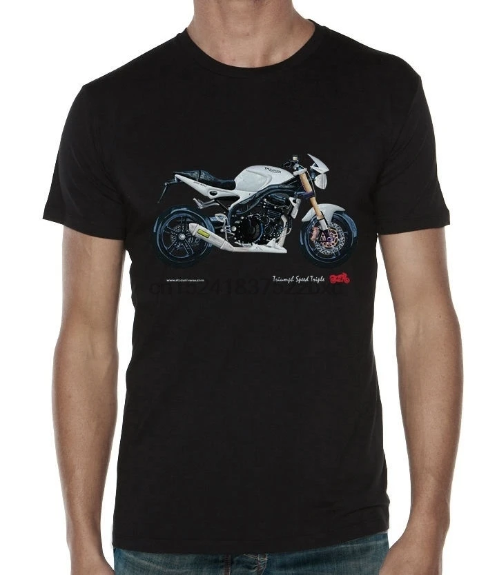 

Hipster Brand Triumph Speed Triple Motorbike Mens T-shirt Summer Round Neck T Shirts
