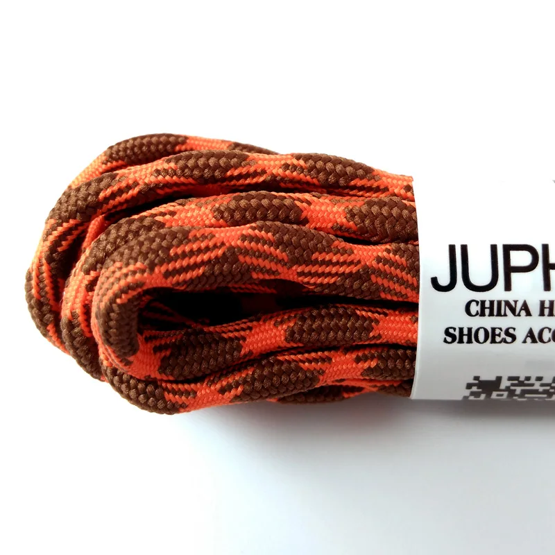 JUP 1-50 Pairs Orange Brown Round Sport Shoelaces Climbing Hiking Bootlace Brand Shoe Laces Outdoor Sneaker Shoelaces Shoetring