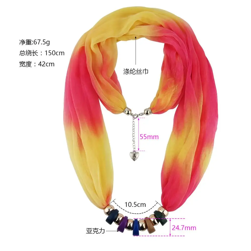 

Gradient Fashion Chiffon Scarf Women's Shawls Lady Spring Autumn Scarves Bandana Hijab Stoles