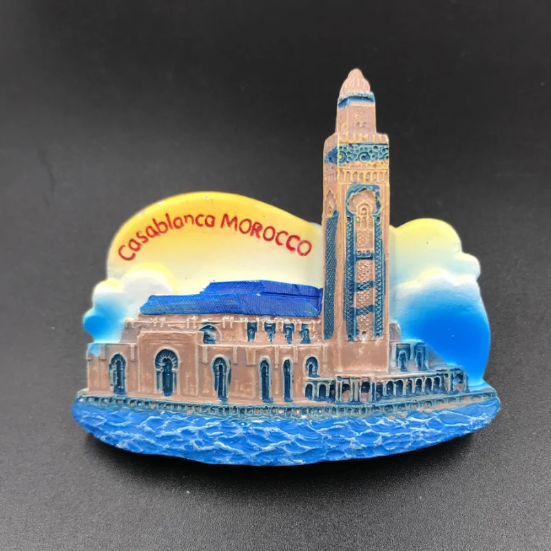 

1PC new Hot sale morocco fridge magnet 3D resin hand-painted magnets for refrigerators for scenic souvenir fridge magnet