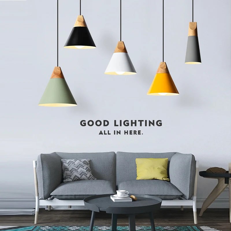 Livewin современный красочный подвесной светильник DIY 3 головки подвесные лампы Кухонные светильники Avize дерево алюминий светодио дный