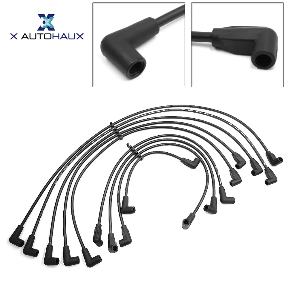 

X AUTOHAUX Car Spark Plug Wires Set of 9, Ignition Wire for 1987-1995 Chevrolet fit OE# 64628
