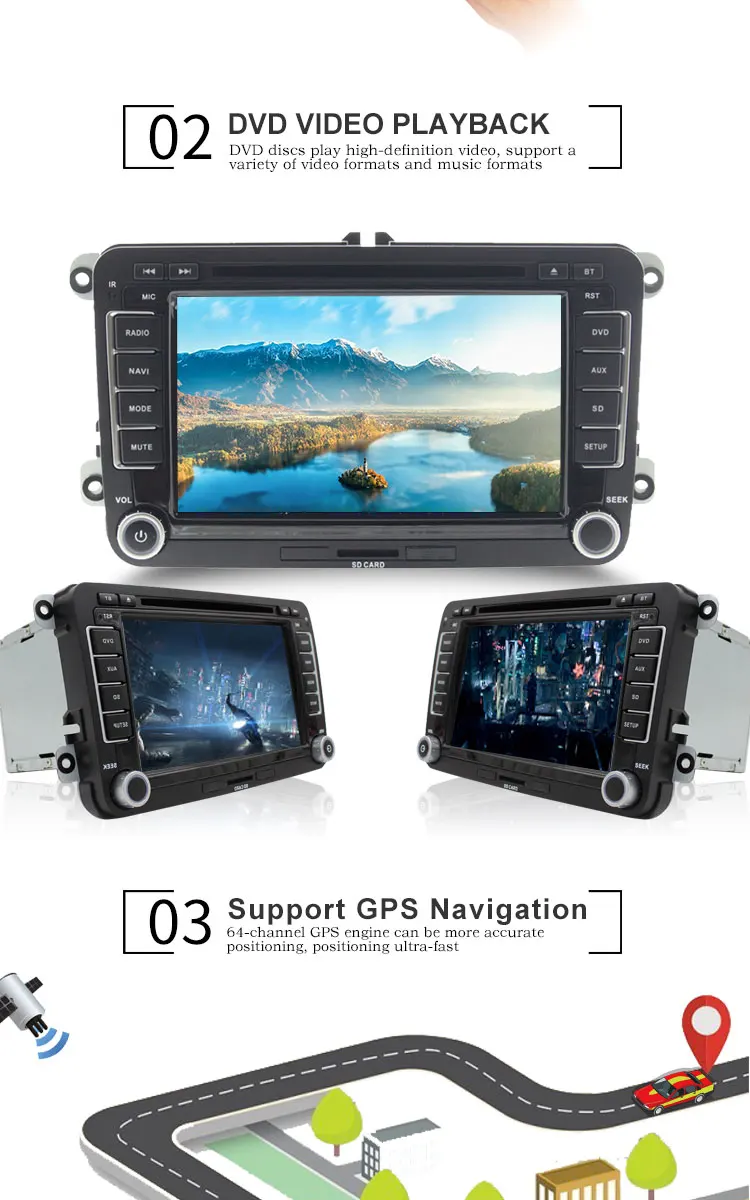 Best TOPBSNA 2 din Car DVD Player For VW Golf 5/6 Passat b7/cc/b6 SEAT leonTiguan Skoda Octavia GPS Navi Car radio automotive USB RDS 2