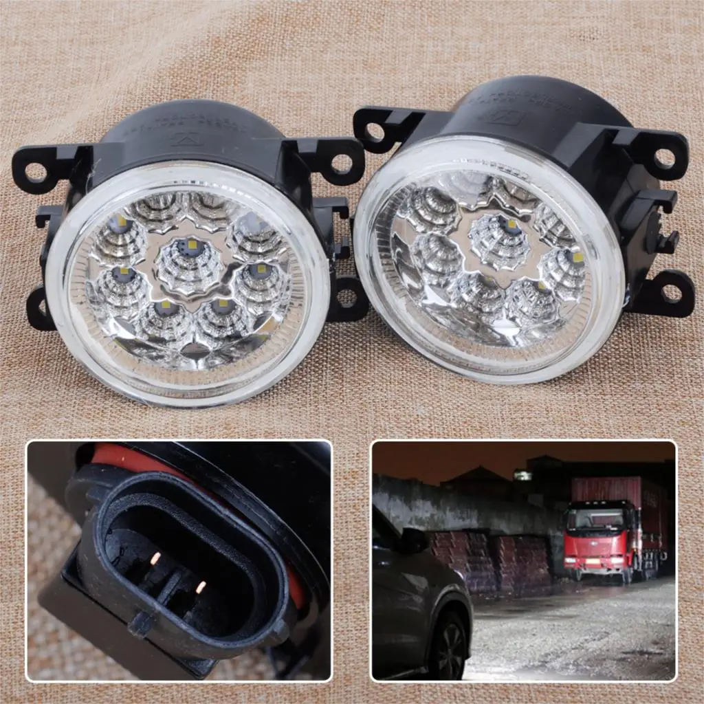 CITALL 2X 9 LED Front Fog Lamps DRL Daytime Running Driving Lights Fit