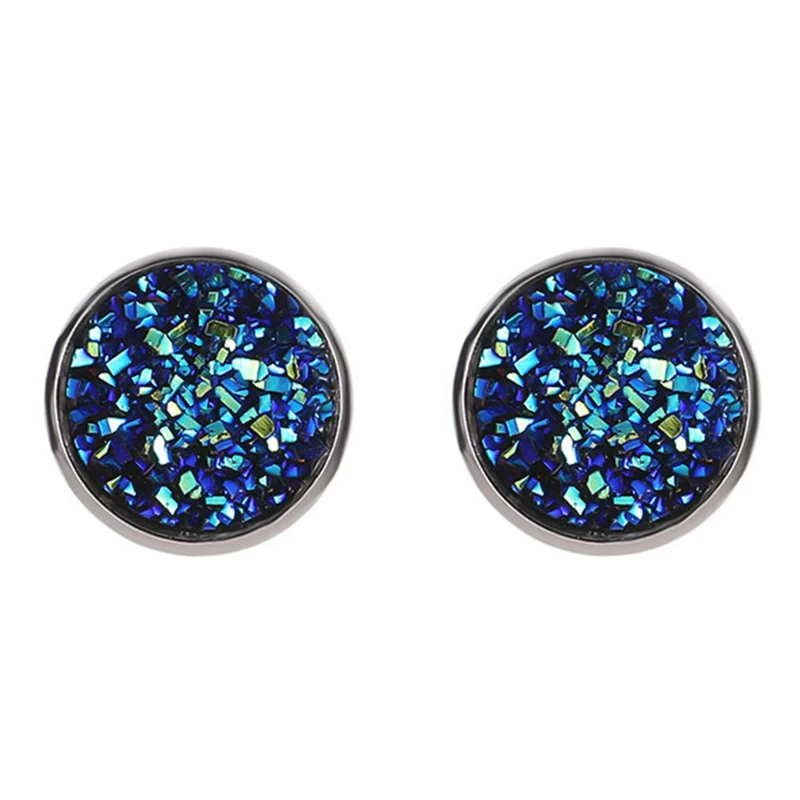 

New Vintage Imitation Stone Resin Round Crystal Earring Hypoallergenic Engagement Wedding Earrings