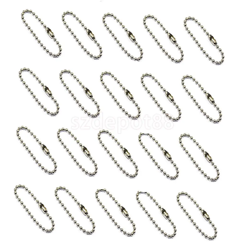 

10cm Ball Chain Scrapbooking Key Chains DIY Jewelry Making 20pcs