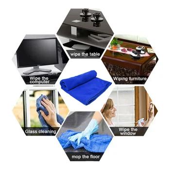 

1PC Durable Car Soft Microfiber Cleaning Towel Drop Shipping Strong Water Absorption Auto Wash Dry Clean Polish Cloth NEW