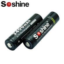 4PCS Soshine 3.7V 3400mAh 18650 Rechargeable Protected High Discharge Li-ion Battery 