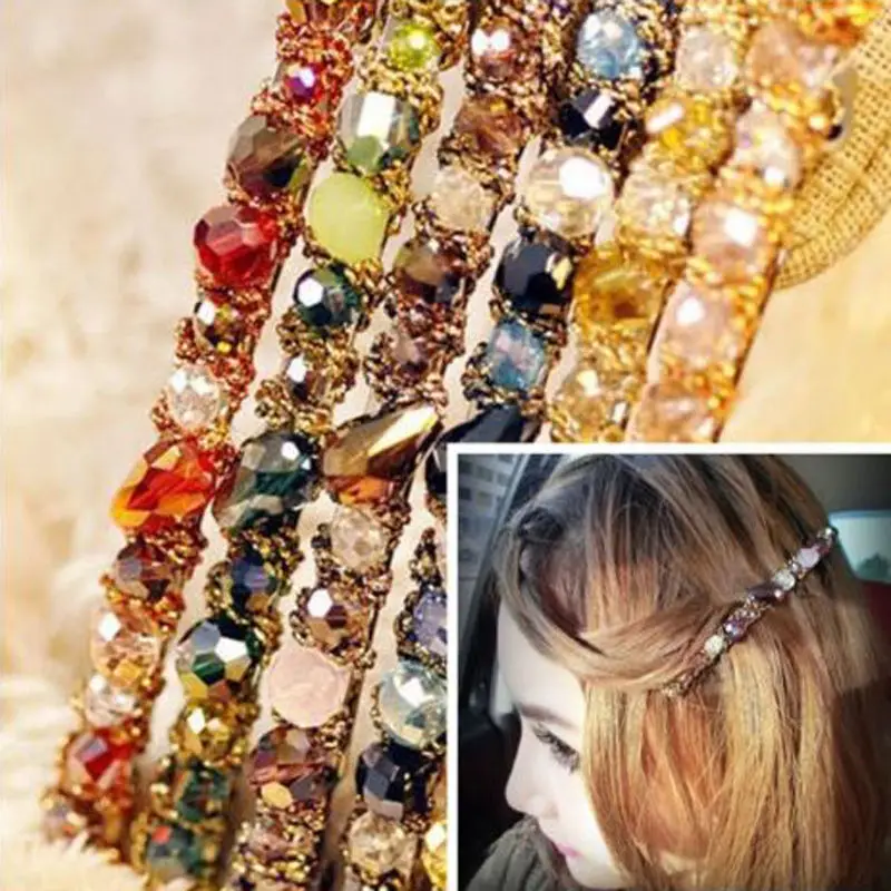 1 pcs Korean Style Crystal Rhinestone Barrette Fashion Women Hairpin Headwear Hair Clip Accessories