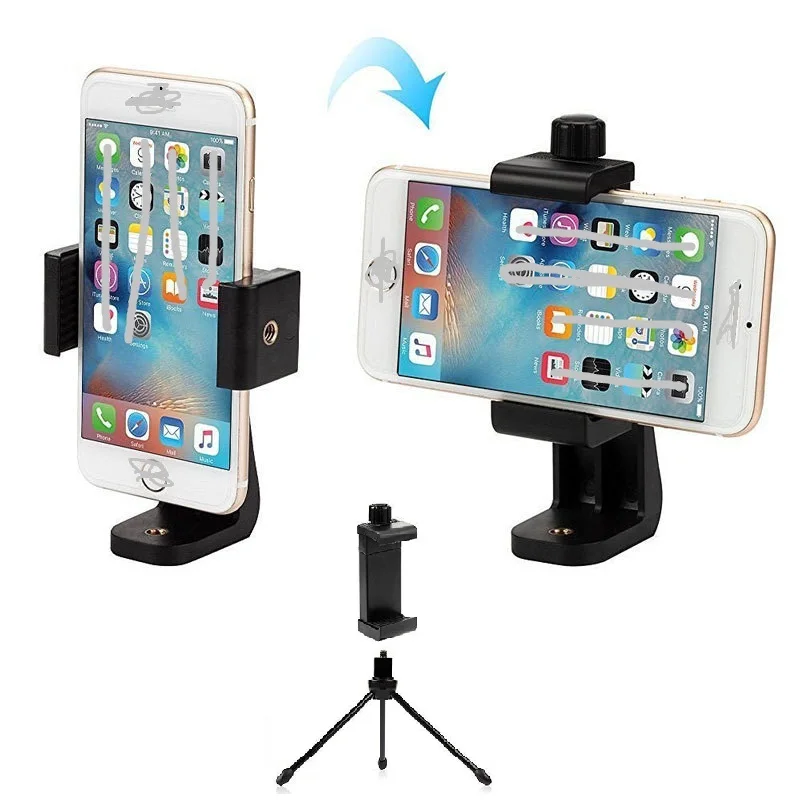 Mobile Phone Holders Smartphone Clip Holder 360 Adapter Vertical Bracket Universal Tripod Phone Stand for IPhone Xiaomi Samsung Mobile Phone Holders Smartphone Clip Holder 360 Adapter Vertical Bracket Universal Tripod Phone Stand for IPhone Xiaomi Samsung