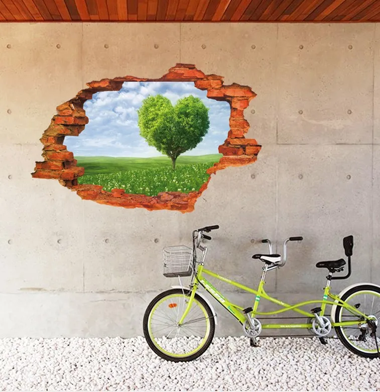 fashion 3D three dimensional wall stickers background wall decoration