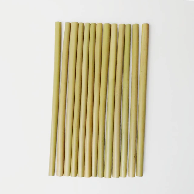 10pcs Natural Bamboo Drinking Straws Eco-Friendly Sustainable Bamboo Straws Reusable Straws with Straw Cleaner and paper box 2