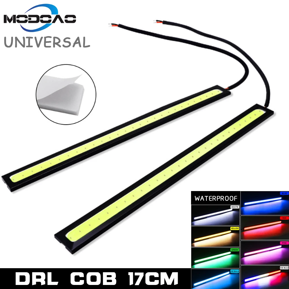 

17cm Universal Daytime Running Light COB DRL LED Car Lamp External Lights Auto Waterproof Car Styling Led DRL Lamp