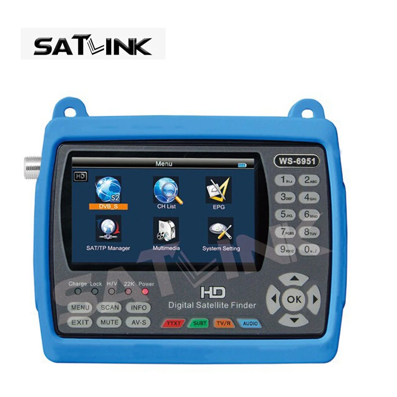 

Original Satlink WS-6951 DVB-S/S2 HD Satellite Finder with MPEG-2/MPEG-4 compliant and backlight Satlink WS6951 Meter