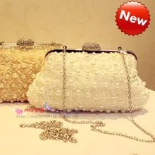 2016 Time-limited Pocket Small(20-30cm) Flower Pearl Rhinestone New Arrival Sweet Women Day Clutch Bridal Bag Bridesmaid Banquet