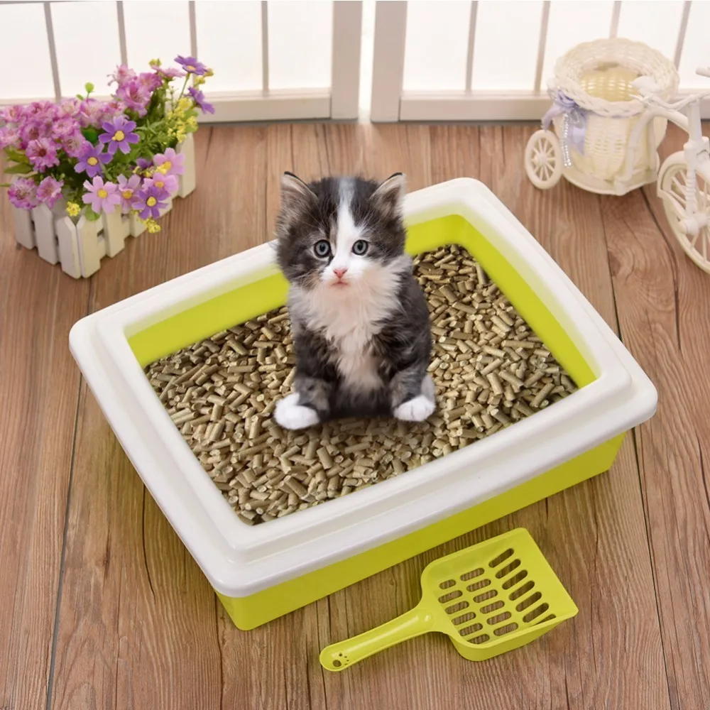 2018 Newest Cat Sand Basin Set Candy Detachable Cat Litter Pot with