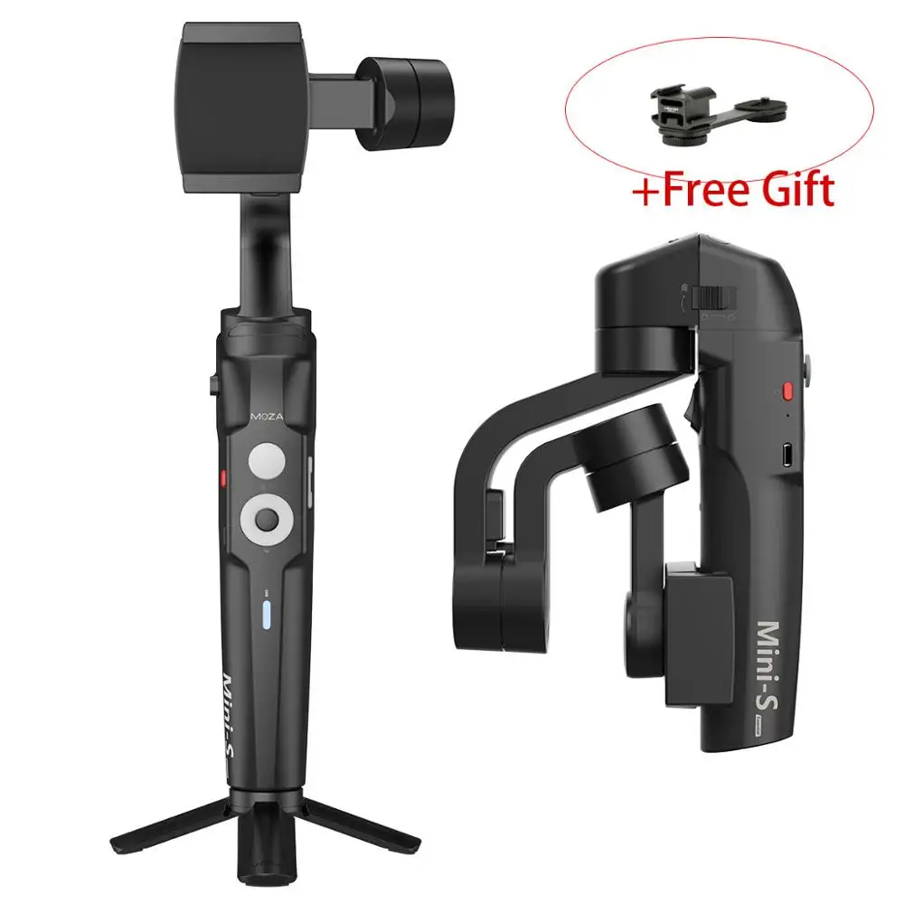 

Moza Mini S Foldable 3-Axis Gimbal Vlogging Pocket-Sized Stabilizer W PT-3 for iPhone 7 8 plus X XS GoPro VS MINI MI VIMBLE 2