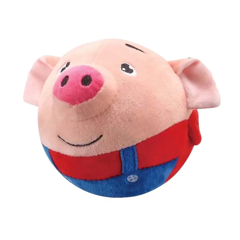 

2019 New Children Cartoon Ball Electric Bounce Sound Plush Toy Music Pet Cat Dog Plush Toy With Bluetooth Baby Gift Recording