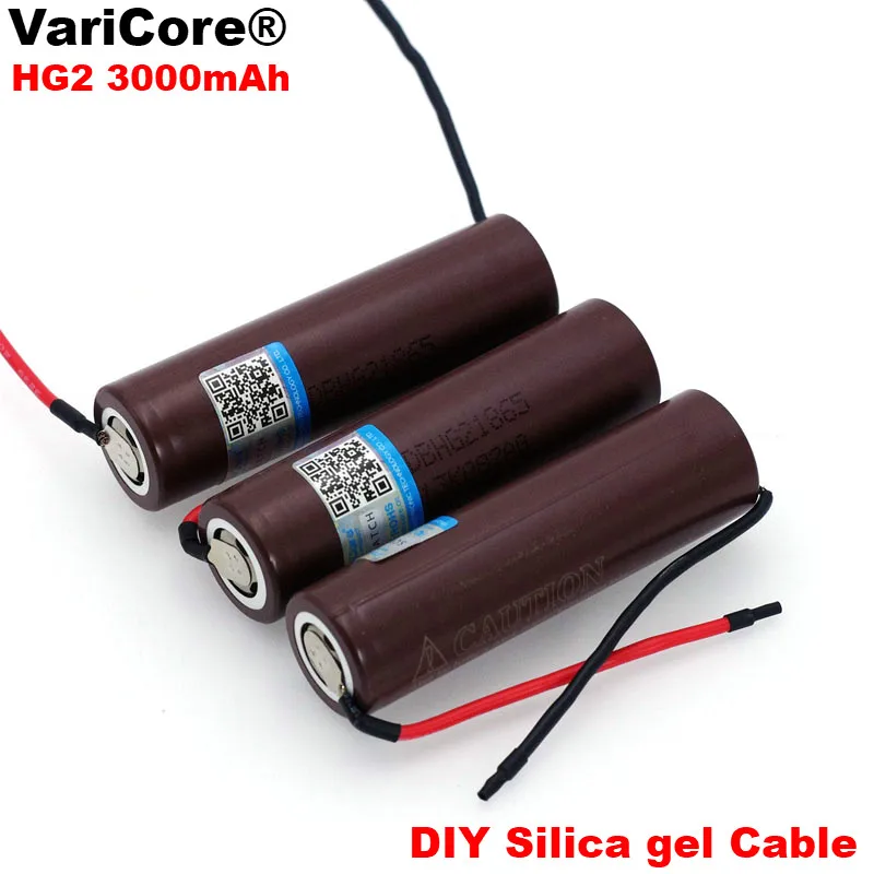 Аккумулятор VariCore HG2 18650 3000 мАч 3 6 в разряд 20 А + силикагелевый кабель сделай сам |