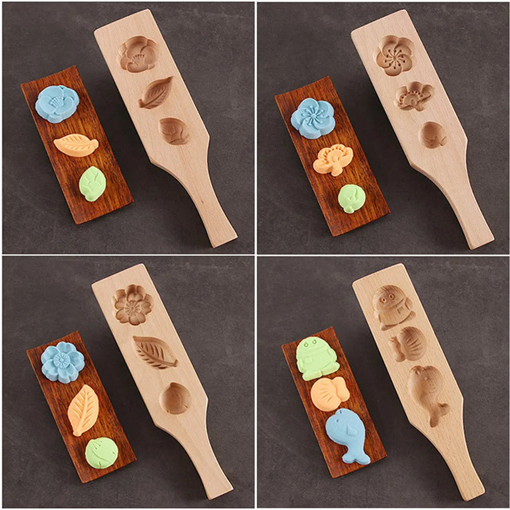 

Flower Shapes DIY Handmade Environmental Wooden Mooncake Mold for Ice Making Soap Baking Mini Cakes Muffins B1