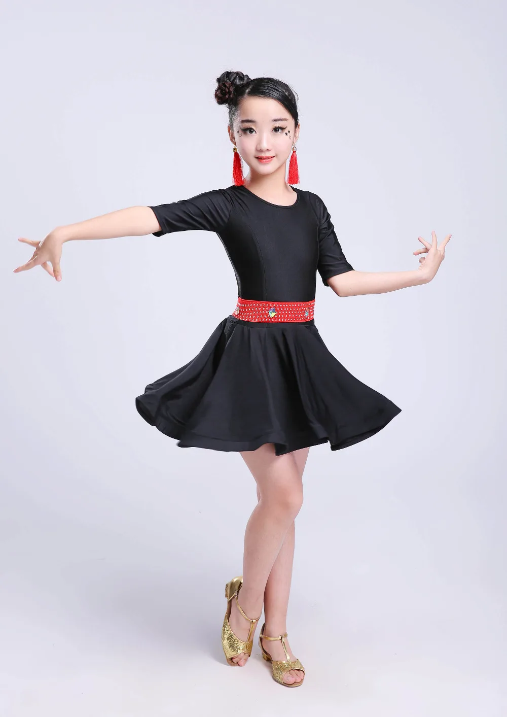 Ребенок малыш дети Профессиональный латинские танцы для продажи платье девушки модели бальные танцы платья Дети Румба ча костюмы