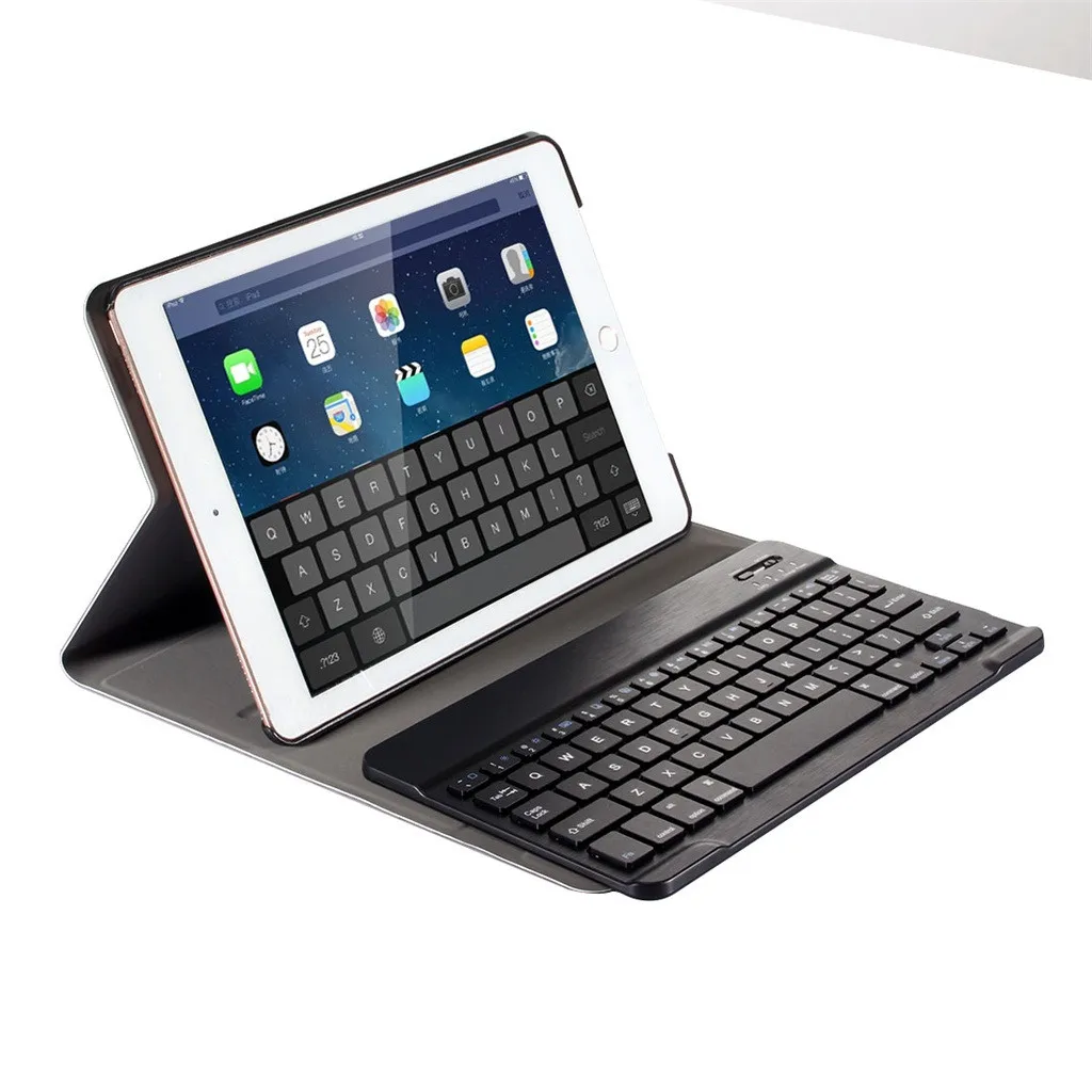 

VOBERRY Keyboard Wireless Removable Detachable Bluetooth Keyboard For Ipad 5/6/7/8 Ultra-Thin Leather Case Ipad Case Cover #2