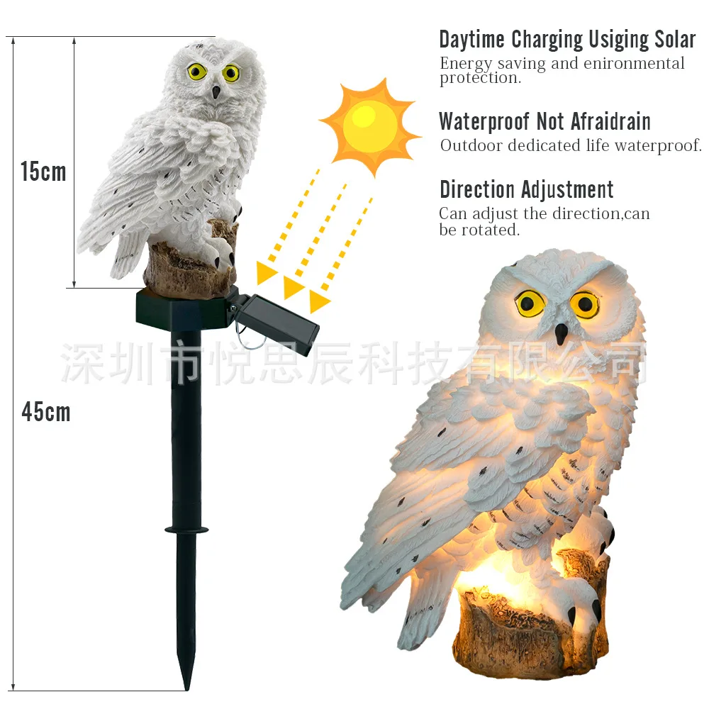 Forma ao ar Livre à Prova Nova Solar Fantasia Coruja Dwaterproof Água Casa Paisagem Jardim Grama Luz Led 2 Cheap Lâmpadas solares