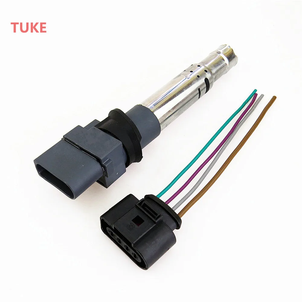 TUKE 3.6 FSI High Voltage Ignition Coils + Plug For VW Passat B6 B7 EOS