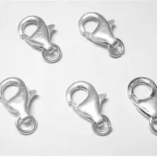 100 шт, 925 пробы, серебряное, Платиновое покрытие, застежка-карабин, открывающаяся, ювелирное серебряное кольцо, 925, модный аксессуар