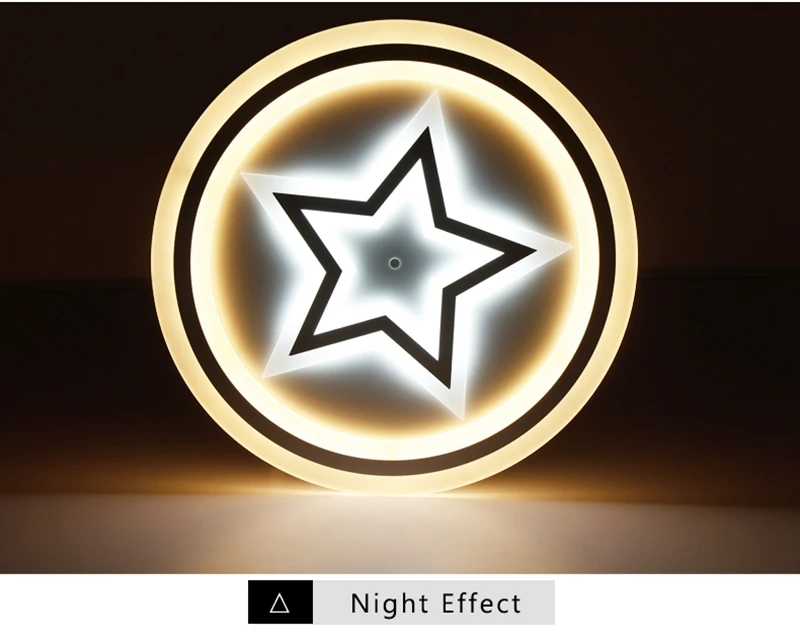 Modern Acrylic LED Ceiling Lights For Living Room Bedroom 50cm 60cm 80cm Simple Star Design Ceiling Lamp With Remote Control 220V (6)