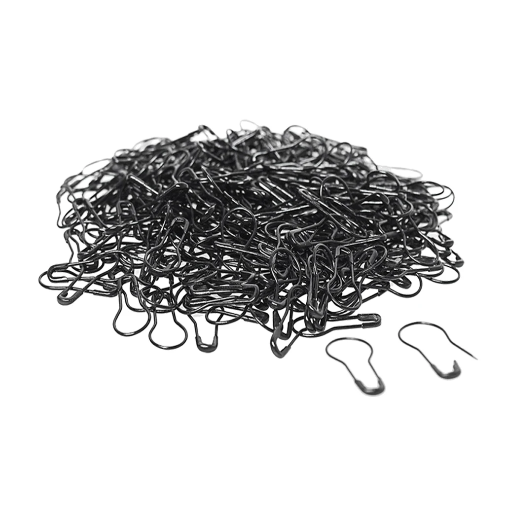 1000 Pieces Black Bulb Pins Metal Safety Pins Calabash Pin for Clothing Crafting, Knitting Marker and DIY Projects