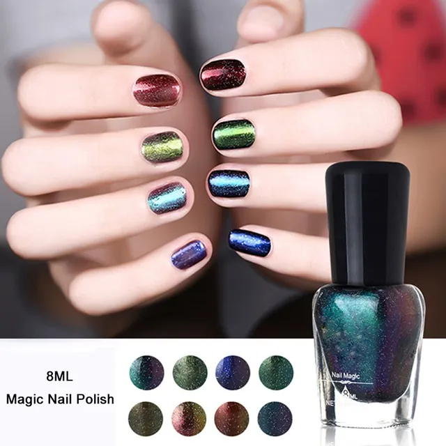 8ml Chameleon Nail Polish Magic Violet Green Lacquer 8ml Chameleon Nail Polish Magic Violet Green Lacquer Varnish Lasting Mermaid Soak Off Uv
