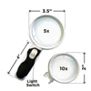 LED Magnifying Glass 10X  5X Illuminated 2 Lens Set. Best Magnifier Set With Lights for Seniors, Maps, Jewelry, Watch Repair ► Photo 3/6