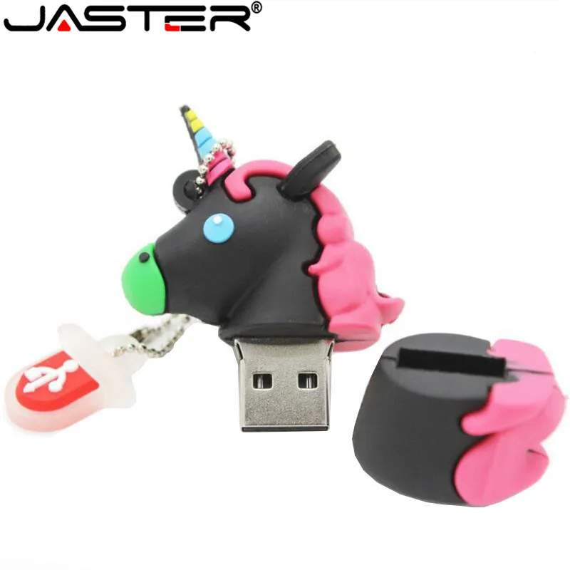 JASTER Мультфильм Белый Единорог Миньон флэш карта с usb интерфейсом реальная
