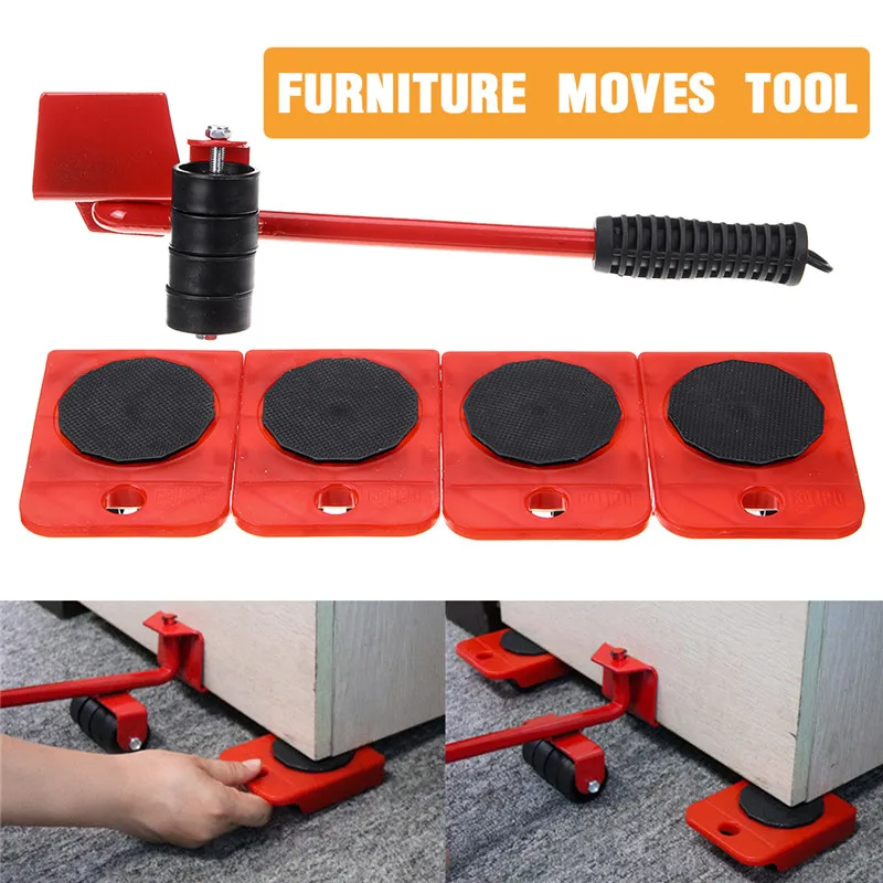 

Hot Sale 5 In 1 Moving Heavy Object Handling Tool Household Furniture Device Labor Saving Hand Tool Set