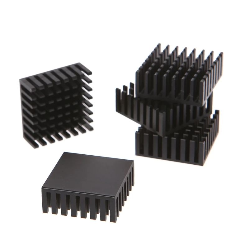 

5Pcs 25*25*10mm Aluminum Heatsink Block Computer Cooler Electronic Chip Radiator