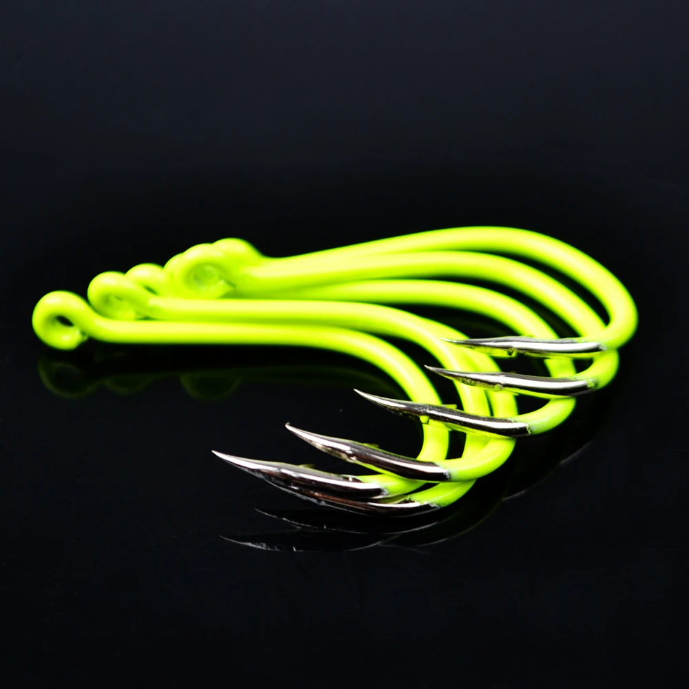 

6pcs/Bag 3/0#-5# Razor Sharp High Carbon Steel Yellow Fishing Hook ISEAMA With Ring Carp Pesca Peche Anzol Tackle