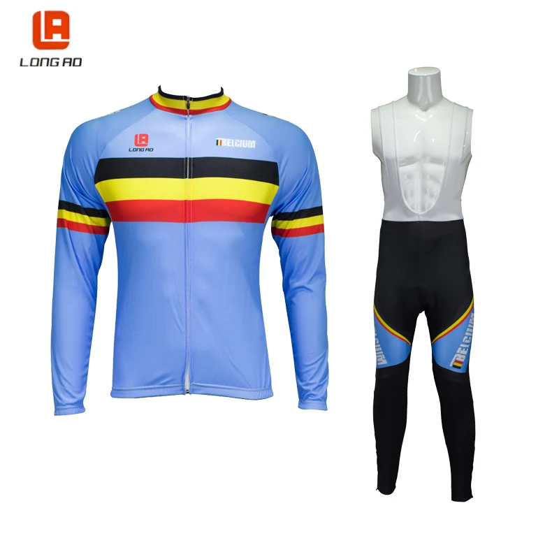 

LONG AO Cycling set men Cycling jersey Long sleeve bike set Thrasher clothing Roupa ciclismo Traje de ciclismo para homdre