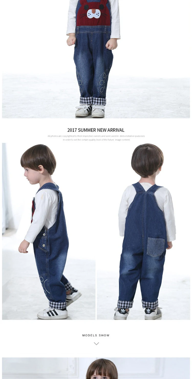 Infant Rompers baby pants denim overalls children spring braces Kids bebe pants boys girls trousers for toddler longs jeans (6)