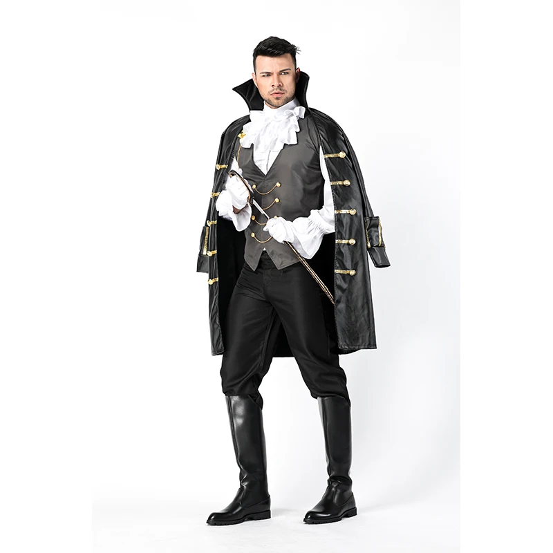 Free Shipping The evil spirit the castle Halloween men costume Black