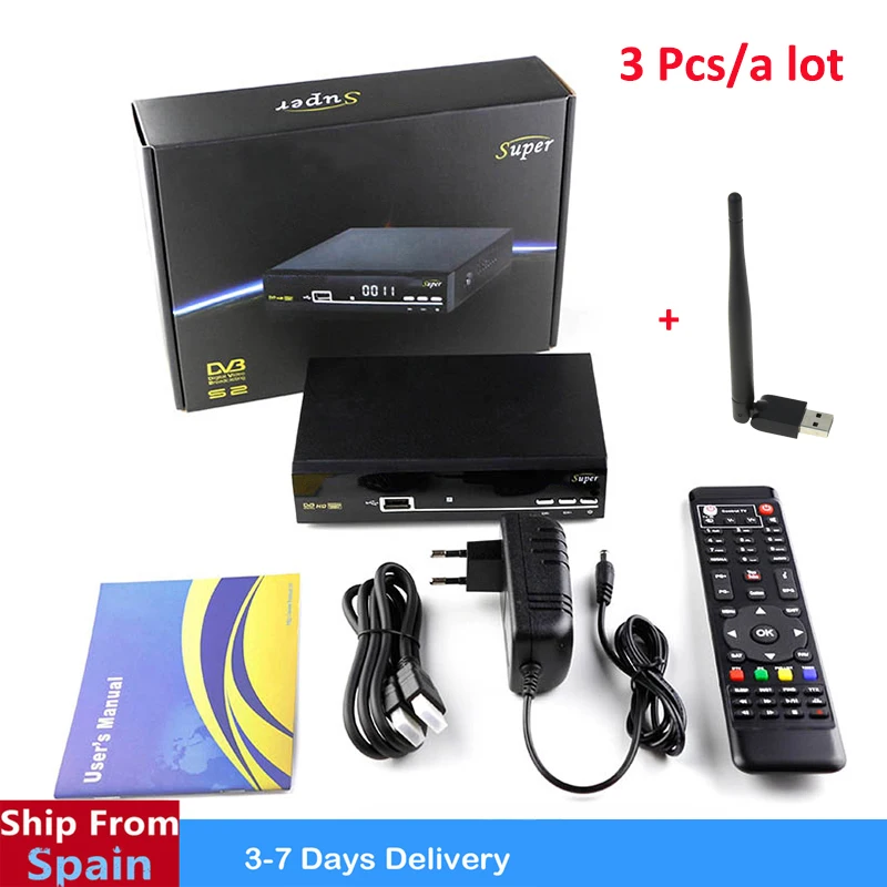 

3 Pcs Satxtrem X800 Super DVB-S/S2 Satellite Receiver with USB WiFi Support Cc*amd H.264 HD 1080P Rceptor Satellite