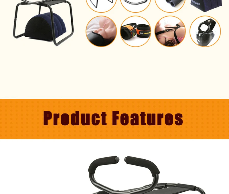 TOUGHAGE Weightless Love Sex Chair Sex Furniture Inflatable Pillow Stool With Handrail Sex Toys for Woman Couples Products Sofa  (4)