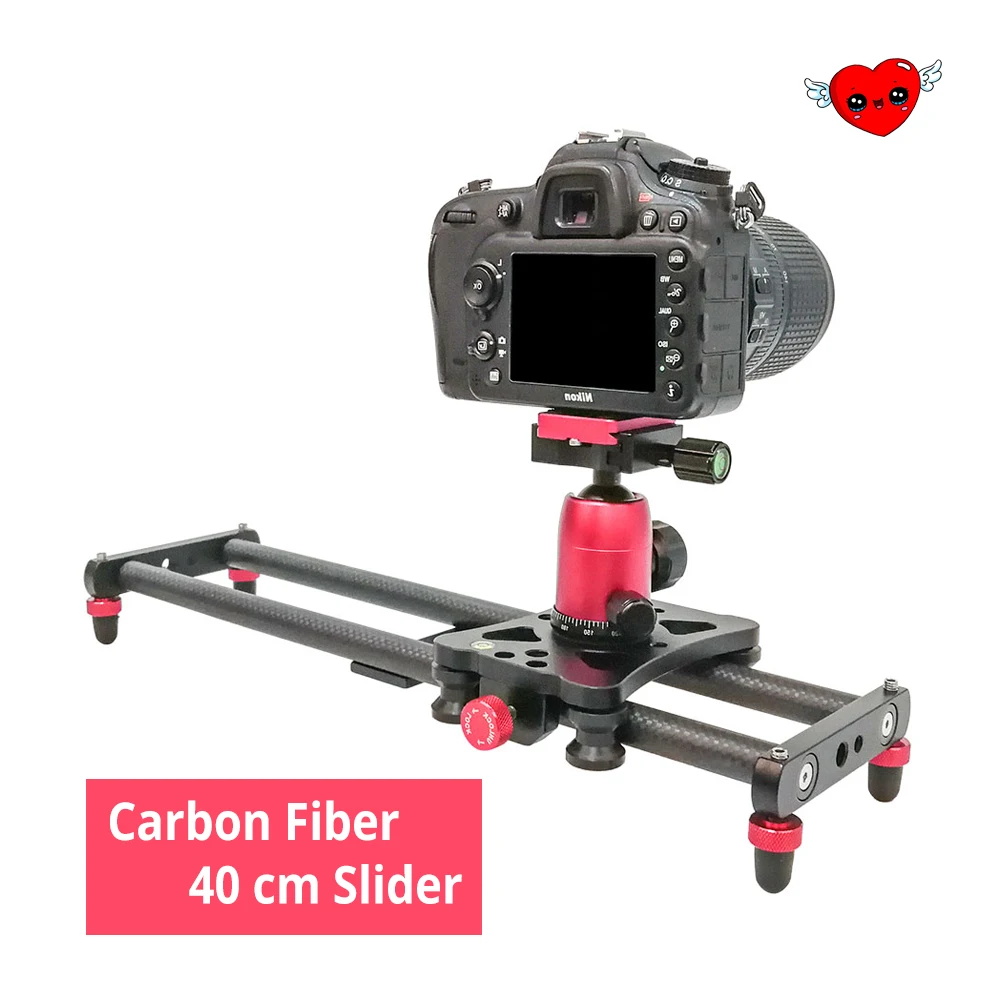 

Mini 40cm 5kg bear Carbon fiber camera slider travel portable video slider dolly track for Sony Nikon Canon Iphone X 8 Sumsang