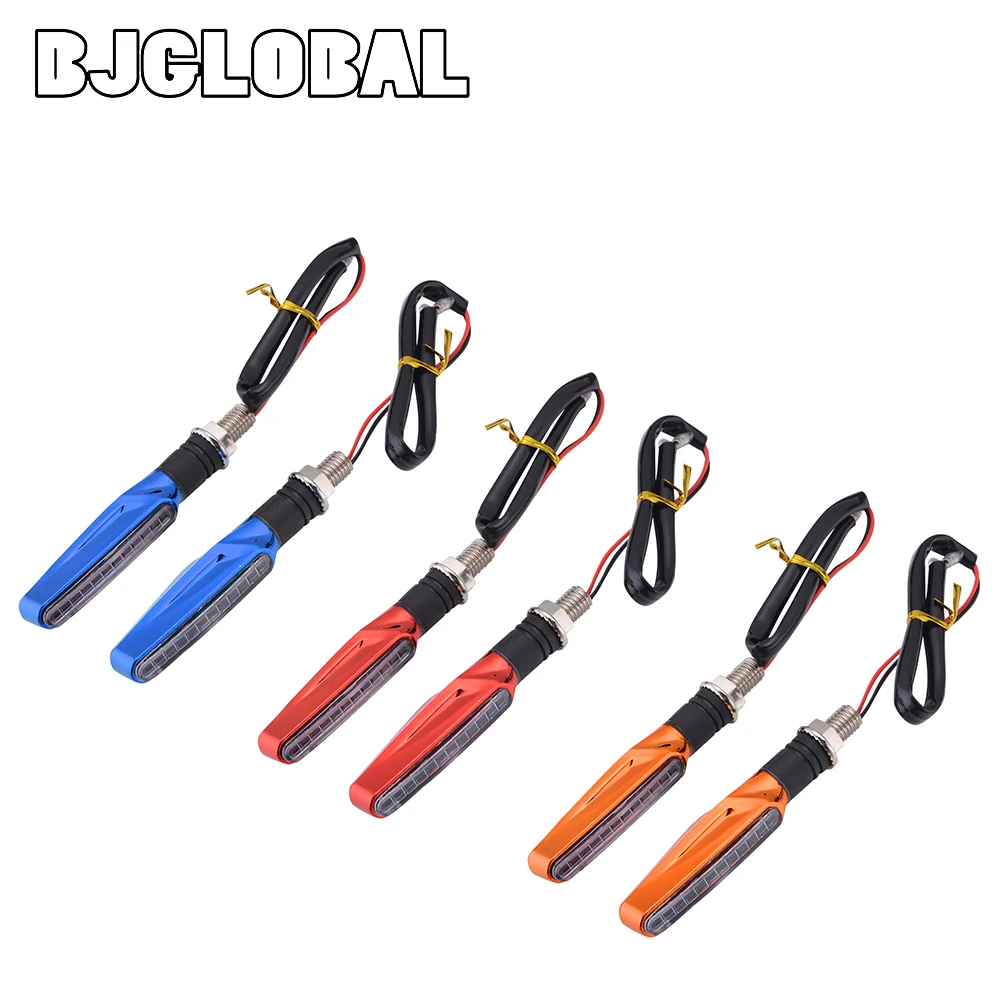 BJGLOBAL 12V Универсальный течет мотоцикл велосипед светодиодный индикатор сигнала