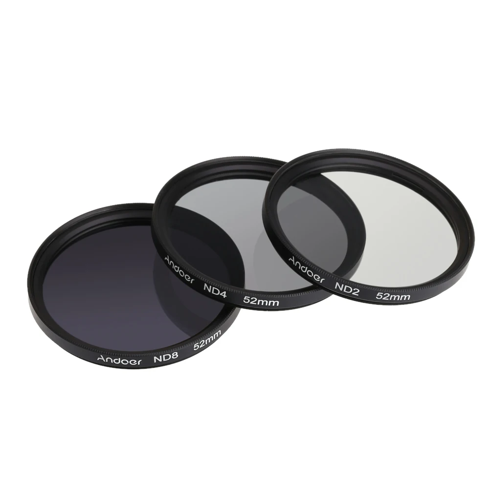 Andoer 52mm Fader ND Filter Kit Neutral Density Photography Filter Set
