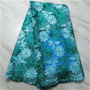 

White+Blue African Laces Fabrics Embroidered Nigerian French Lace Fabric High Quality African French Net Lace Fabric 5 Yards