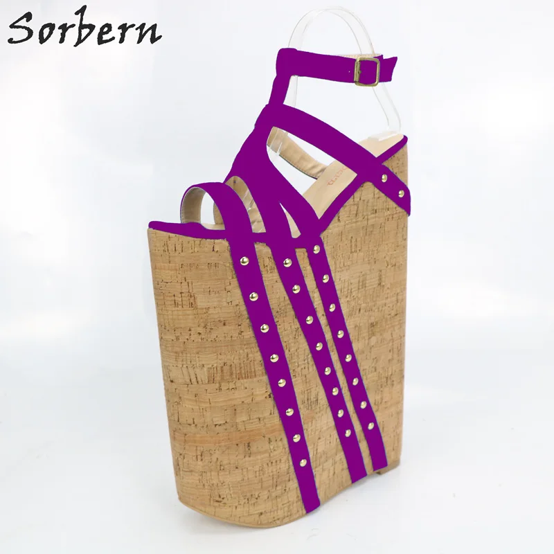 Excellent Sorbern Wedge Heels Sandals Women Ladies Shoes Summer Style Sandals Ladies Open Heels 35cm Heels Plus Size 4-15 Sandale Femme 5