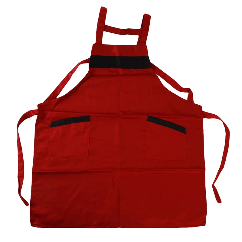 Mulberry Waterproof Cooking Apron Polyester Coffee Shop And Hairdresser Sleeveless Work Apron Bib Cooking Clothing Antifouling Aprons - Color: Mulberry
